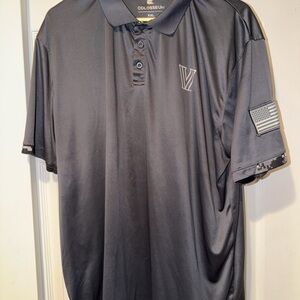 Villanova Colosseum Men's Grey Polo Shirt with American Flag